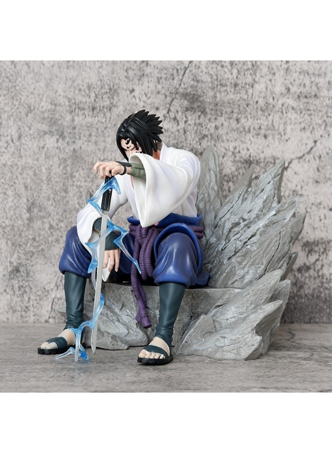 Naruto Curse Mark Sasuke Seated Figure,Anime Model, Desk Ornament and Edgy Birthday Gift - Image 3